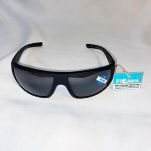 Piranha Sport Sunglasses Black UV Protection Wrap Around Style